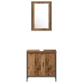 Ensemble de meubles de salle de bain 3 pièces en bois ancien
