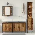 Ensemble de meubles de salle de bain 4 pièces Bois ancien Bois récupéré