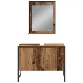Ensemble meubles salle de bain 4 pièces Bois vieilli Bois d'ingénierie