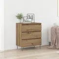 Meuble TV  avec tiroirs Chêne Artisan 60x35x70 cm Bois d'ingénierie