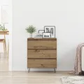 Meuble TV  avec tiroirs Chêne Artisan 60x35x70 cm Bois d'ingénierie