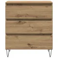 Meuble TV  avec tiroirs Chêne Artisan 60x35x70 cm Bois d'ingénierie