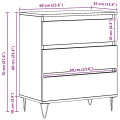 Meuble TV  avec tiroirs Chêne Artisan 60x35x70 cm Bois d'ingénierie