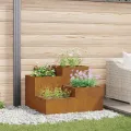Jardinière  80x80x60 cm en acier résistant aux intempéries