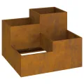 Jardinière  80x80x60 cm en acier résistant aux intempéries
