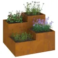 Jardinière  80x80x60 cm en acier résistant aux intempéries