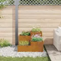 Jardinière  80x80x60 cm en acier résistant aux intempéries