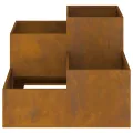 Jardinière  80x80x60 cm en acier résistant aux intempéries