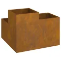Jardinière  80x80x60 cm en acier résistant aux intempéries