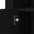 Armoires de côté avec lumières LED 2 pcs Chêne noir 41x37x67 cm