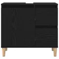 Ensemble de cabinets de salle de bain de 3 pièces Chêne noir Bois d'ingénierie