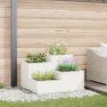 Jardinière  100x100x60 cm Acier Blanc
