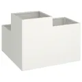 Jardinière  100x100x60 cm Acier Blanc