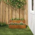 jardinière 2 niveaux 100x60x45 cm en acier résistant aux intempéries