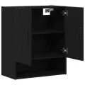 Armoire murale  en chêne noir 60x31x70 cm en bois d'ingénierie