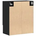 Armoire murale  en chêne noir 60x31x70 cm en bois d'ingénierie