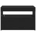 Cabinet de chevet avec lumières LED Chêne noir 60x35x40 cm Bois technique