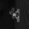 Ensemble de meubles de salle de bain 2 pièces en bois d'ingénierie noir