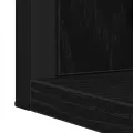 Ensemble de meubles de salle de bain 2 pièces en bois d'ingénierie noir