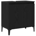 Meuble Sous-Evier  Chêne Noir 58x33x60 cm Bois d'Ingénierie