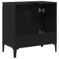 Meuble Sous-Evier  Chêne Noir 58x33x60 cm Bois d'Ingénierie