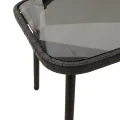 Set de canapé de jardin 2 pièces avec coussins en poly rotin noir