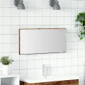 Meuble de salle de bain  avec miroir et lumière LED en vieux bois 80x37 cm