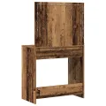 Table de maquillage  avec lumières LED Bois ancien 78,5x41x135 cm
