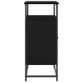 Buffet  Noir Chêne 69x35x80 cm Bois d'ingénierie et Acier