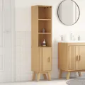 Cabinet de salle de bain  Marron 35x30x159 cm en bois de pin massif