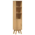 Cabinet de salle de bain  Marron 35x30x159 cm en bois de pin massif