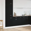 Armoire à tiroirs en chêne noir - 50x46x81.5 cm, en bois d'ingénierie.