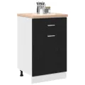 Armoire à tiroirs en chêne noir - 50x46x81.5 cm, en bois d'ingénierie.