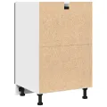 Armoire à tiroirs en chêne noir - 50x46x81.5 cm, en bois d'ingénierie.