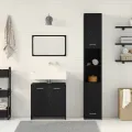 Ensemble de meubles de salle de bain 3 pièces Chêne noir Bois d'ingénierie