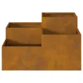 Jardinière  100x100x48 cm en acier résistant aux intempéries