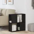 Bibliothèque  Noire en Chêne 60x24x63 cm en Bois d'Ingénierie