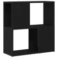 Bibliothèque  Noire en Chêne 60x24x63 cm en Bois d'Ingénierie