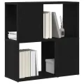 Bibliothèque  Noire en Chêne 60x24x63 cm en Bois d'Ingénierie