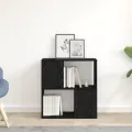 Bibliothèque  Noire en Chêne 60x24x63 cm en Bois d'Ingénierie