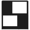 Bibliothèque  Noire en Chêne 60x24x63 cm en Bois d'Ingénierie