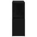 Bibliothèque  Noire en Chêne 60x24x63 cm en Bois d'Ingénierie