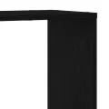 Bibliothèque  Noire en Chêne 60x24x63 cm en Bois d'Ingénierie