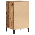 Table de chevet  en vieux bois 40x35x70 cm en bois aggloméré