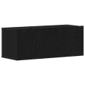 Meuble TV en Chêne Noir de 80x30x30 cm en Bois Agencé