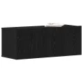 Meuble TV en Chêne Noir de 80x30x30 cm en Bois Agencé