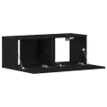 Meuble TV en Chêne Noir de 80x30x30 cm en Bois Agencé