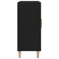 Buffet  Noir Chêne 90x34x80 cm en Bois d'ingénierie