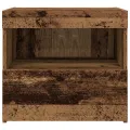 Tables de chevet  avec lumières LED 2 pcs Bois ancien 50x40x45 cm