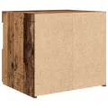 Tables de chevet  avec lumières LED 2 pcs Bois ancien 50x40x45 cm